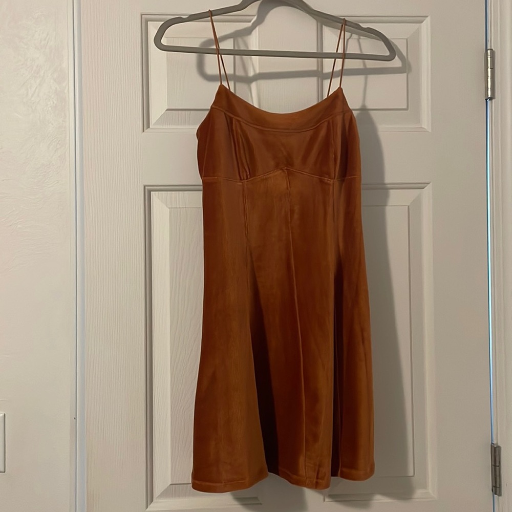 Small Copper Velvet Wild Fable Mini Dress